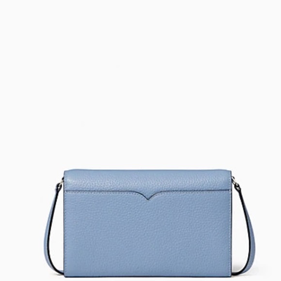 NEW kate spade New York Leather Harlow Wallet On A String In Dusty Blue - Picture 5 of 9